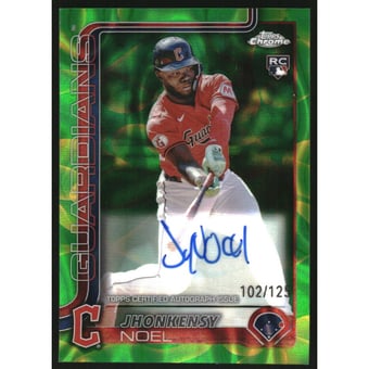 2025 Topps Chrome Update Rookie Autographs Green Yellow Lava Lamp Refractors #RAJN Jhonkensy Noel