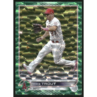 2022 Topps Green Foilboard #27 Mike Trout