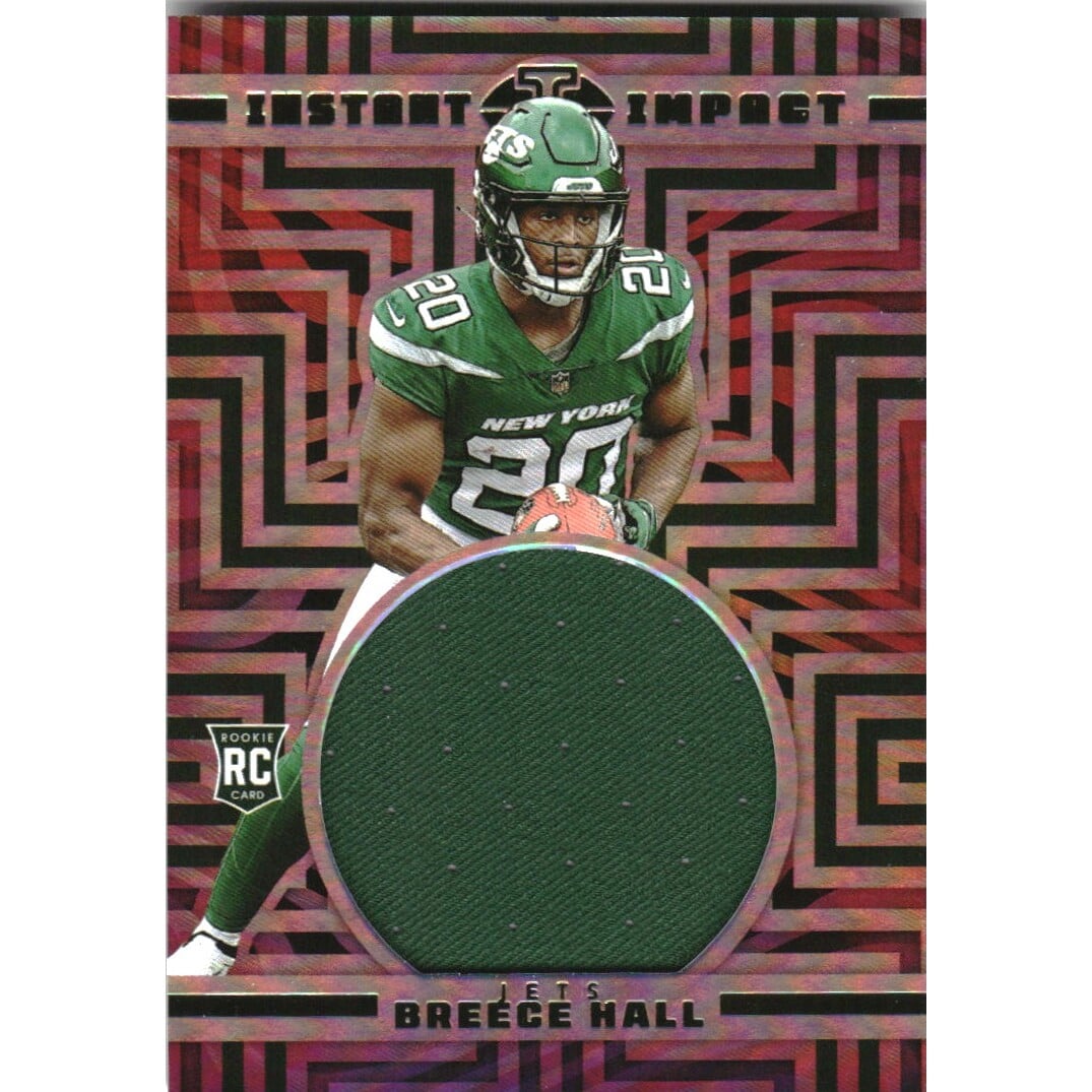 2022 Panini Illusions Instant Impact Jerseys #22 Breece Hall. rookie card picture