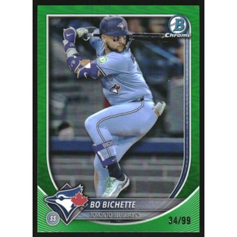 2025 Bowman Chrome Green Refractors #56 Bo Bichette