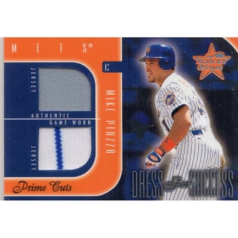 2002 Leaf Rookies and Stars Dress for Success Prime Cuts #1 Mike Piazza Jsy-Jsy