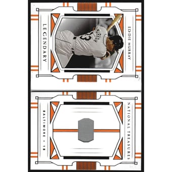 2021 Panini National Treasures Legendary Material Booklets #16 Eddie Murray/49