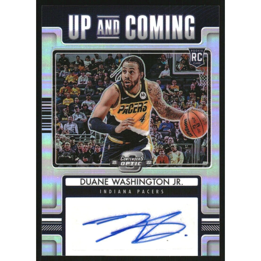 2021-22 Panini Contenders Optic Up and Coming Autographs #2 Duane Washington Jr./149. rookie card picture