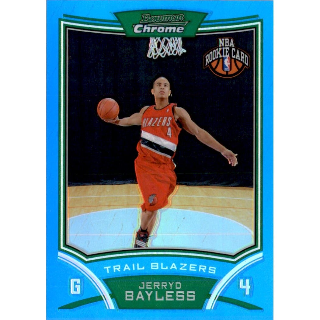 2008-09 Bowman Chrome Refractors Blue #121 Jerryd Bayless. rookie card picture