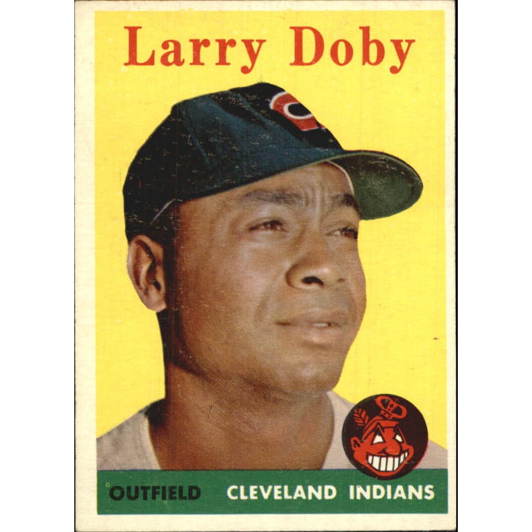 1958 Topps #424 Larry Doby UER/Spelled Lary on the back. rookie card picture