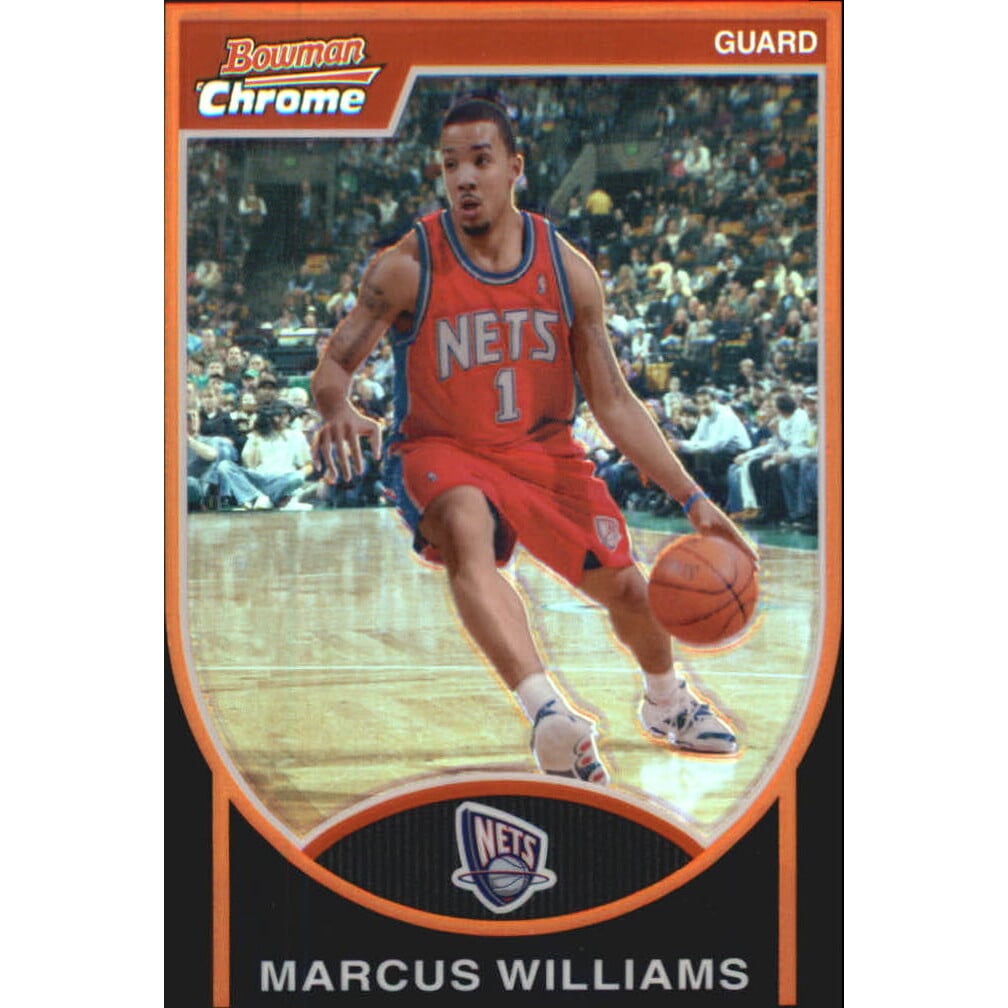 2007-08 Bowman Chrome Refractors Black #74 Marcus Williams. rookie card picture