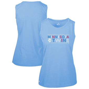 Women's Levelwear Light Blue Minnesota Twins Independence Day Macy Star-Spangled Tank Top
