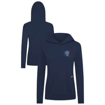 Women's Levelwear Navy Milwaukee Brewers Independence Day Relay Governor Hoodie