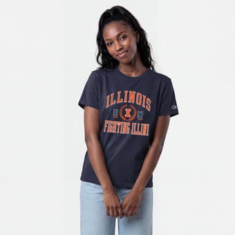 Women's Champion Navy Illinois Fighting Illini Lifestyle T-Shirt