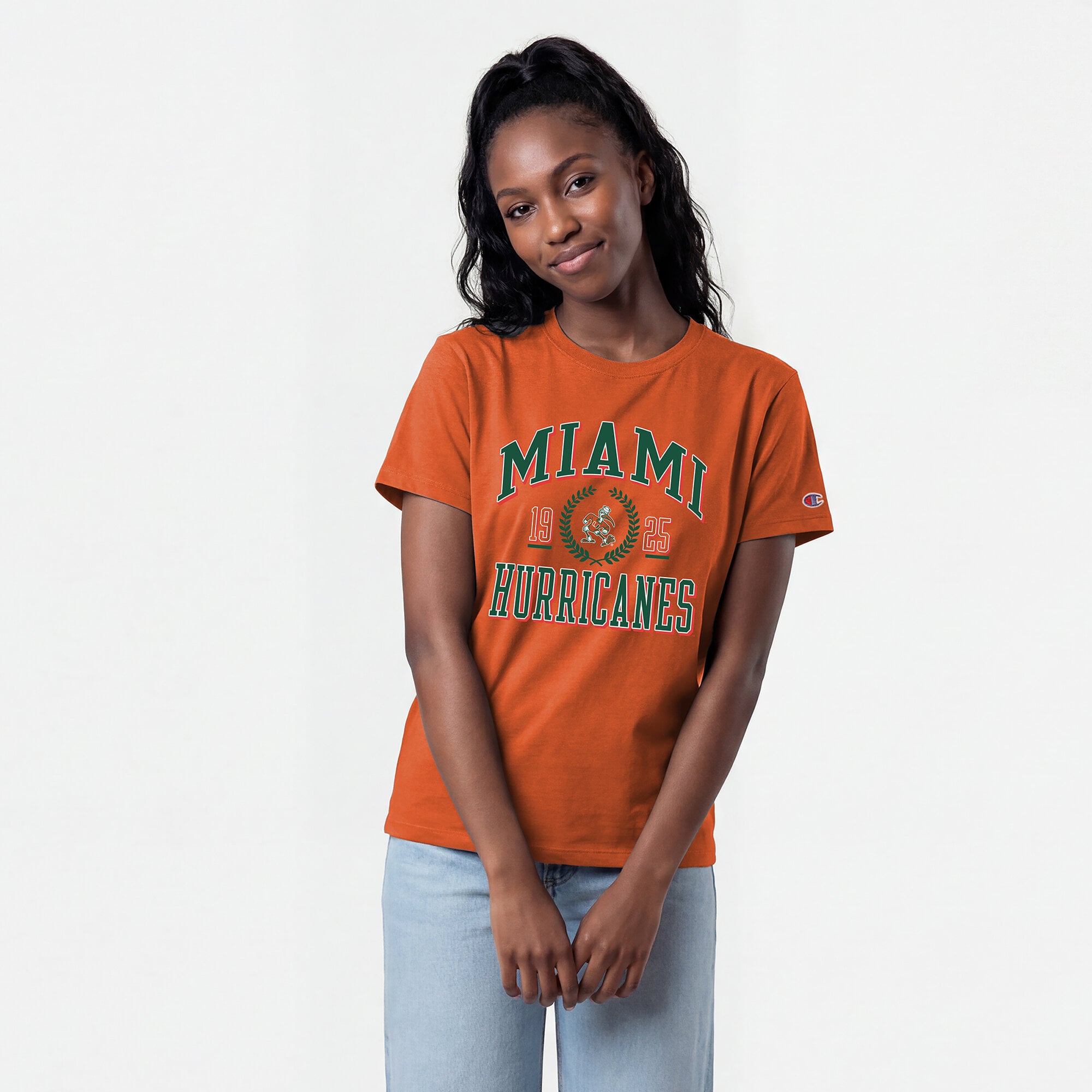 Women's Champion Orange Miami Hurricanes Lifestyle T-Shirt