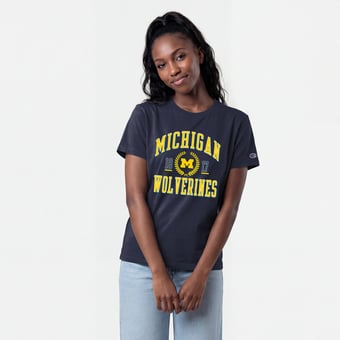 Women's Champion Navy Michigan Wolverines Lifestyle T-Shirt