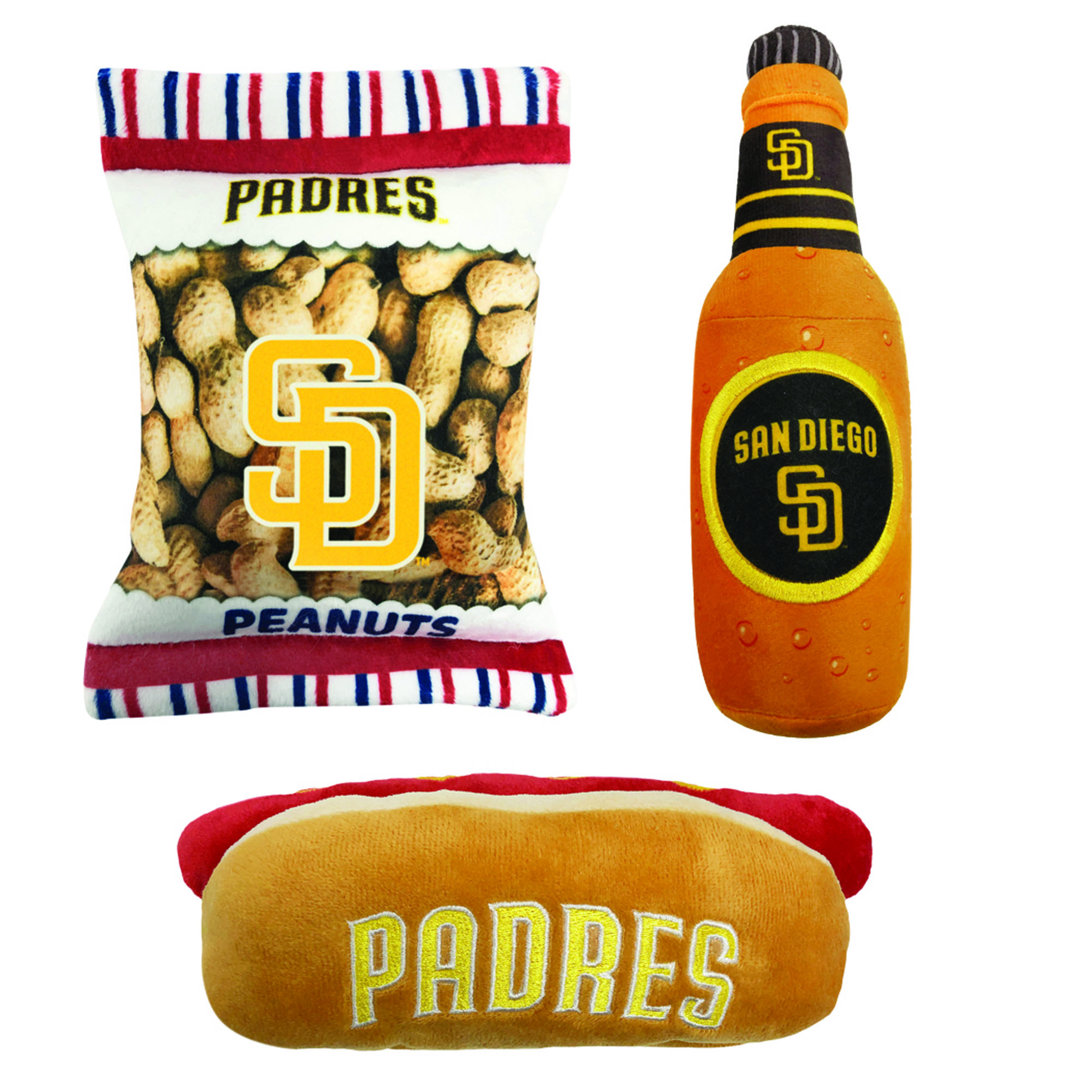 San Diego Padres Three-Piece Chew Toy Bundle