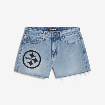 Women's Blue Pittsburgh Steelers Denim Short Shorts