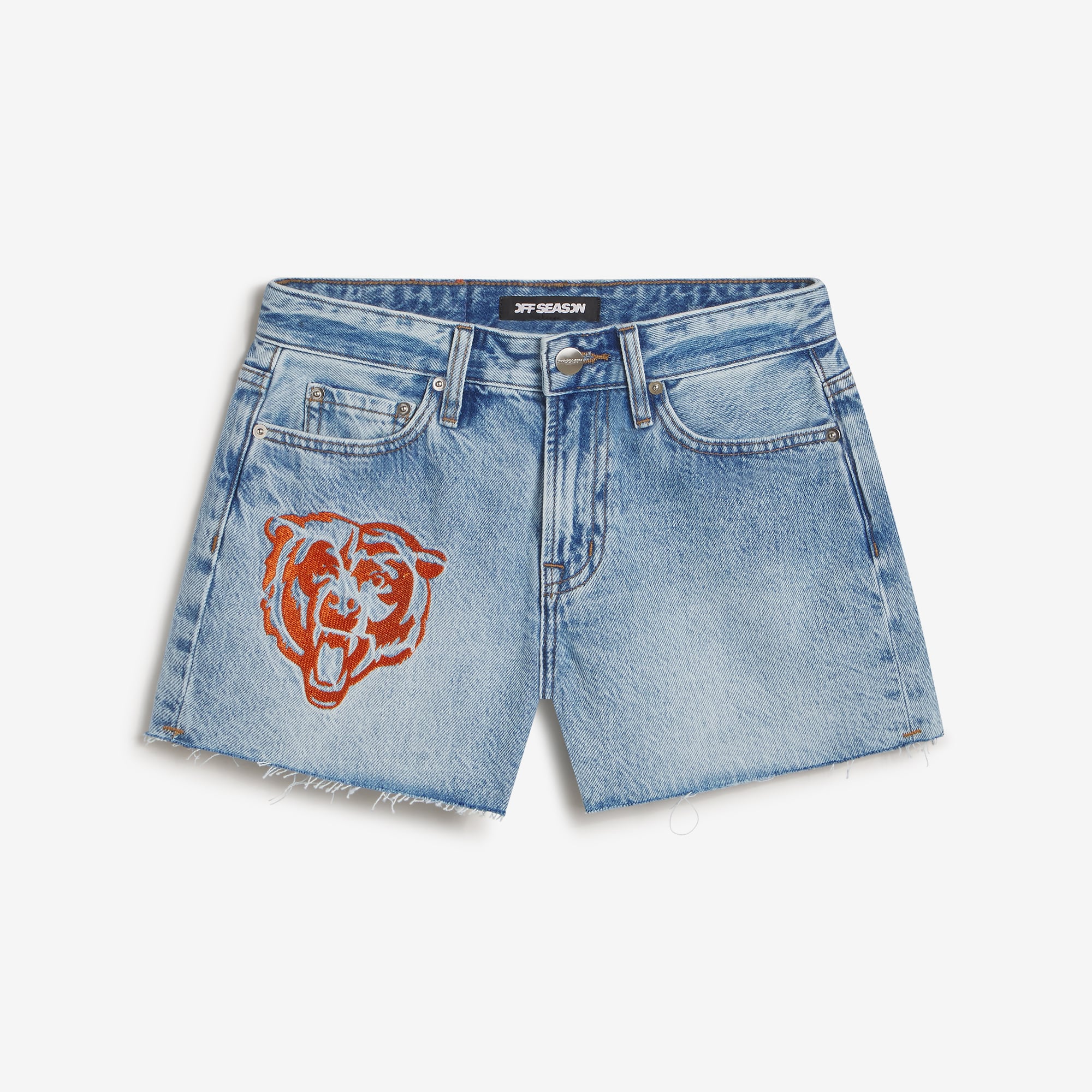 Women's Blue Chicago Bears Denim Short Shorts