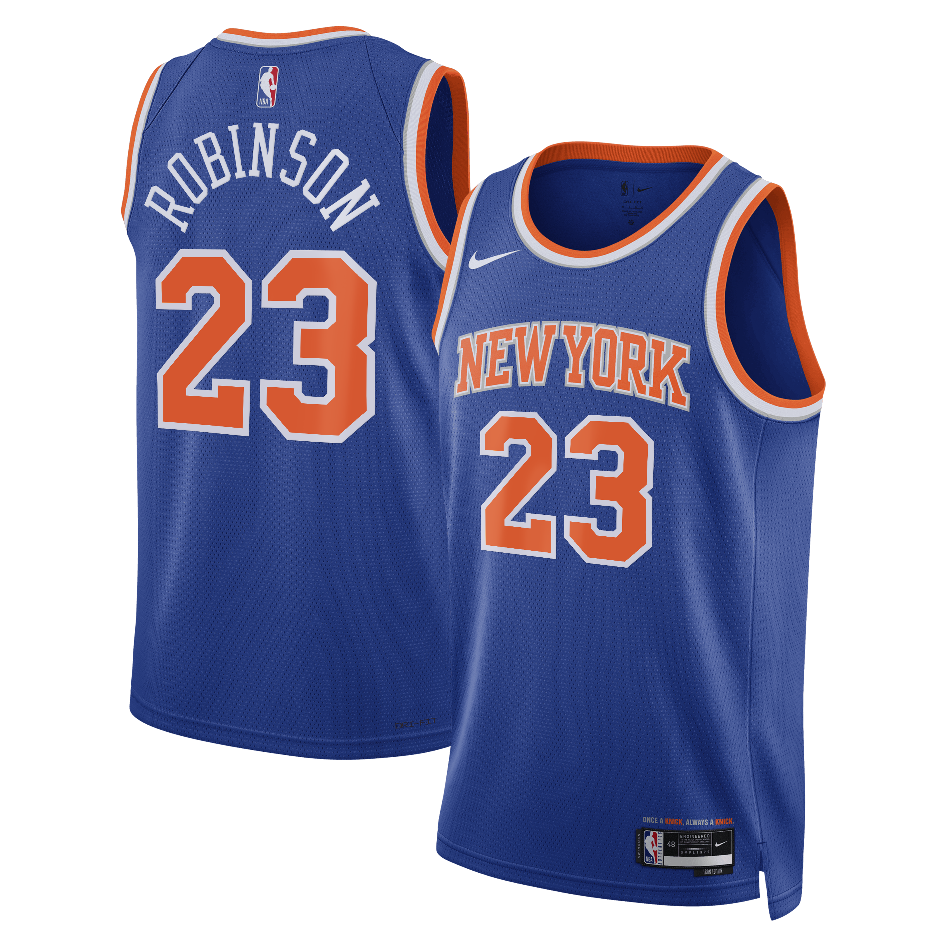 Unisex Nike Mitchell Robinson Blue New York Knicks Swingman Jersey - Icon Edition
