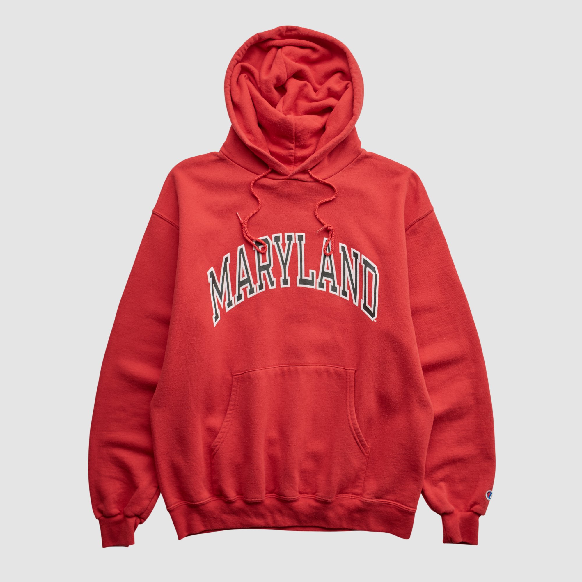Maryland Terrapins Champion 2000s Hooded Pullover Sweatshirt - Red - S by Fanatics Real Vintage