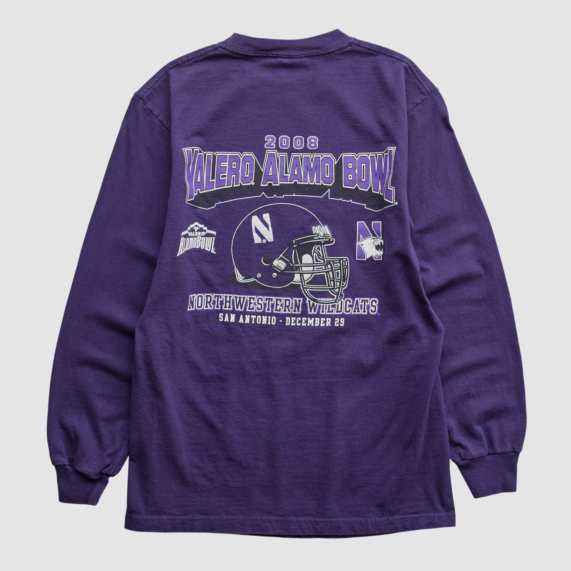 Northwestern Wildcats Champion 2008 Long Sleeve T-shirt - Purple - XS by Fanatics Real Vintage