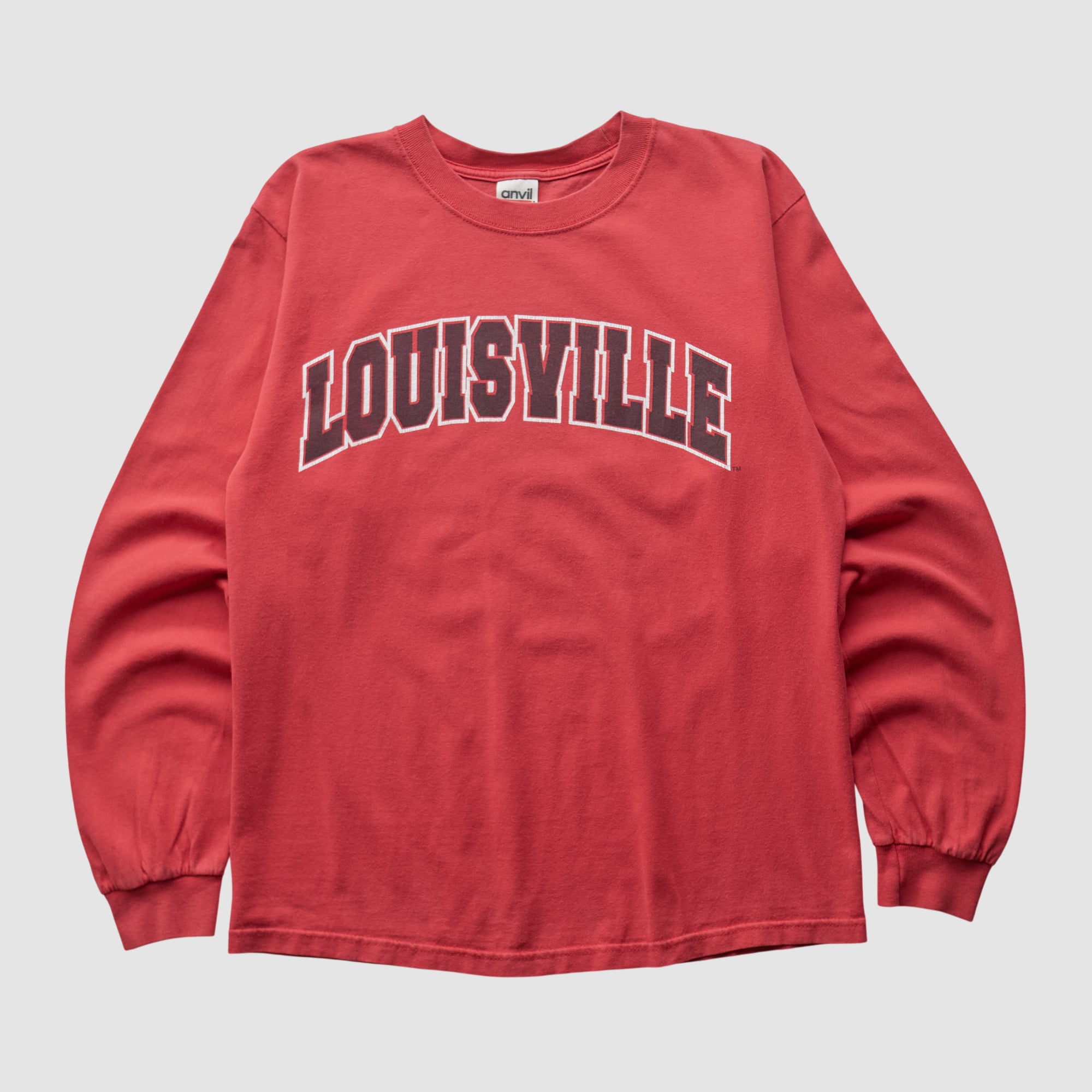 Louisville Cardinals Anvil 2000s Long Sleeve T-shirt - Red - XS by Fanatics Real Vintage
