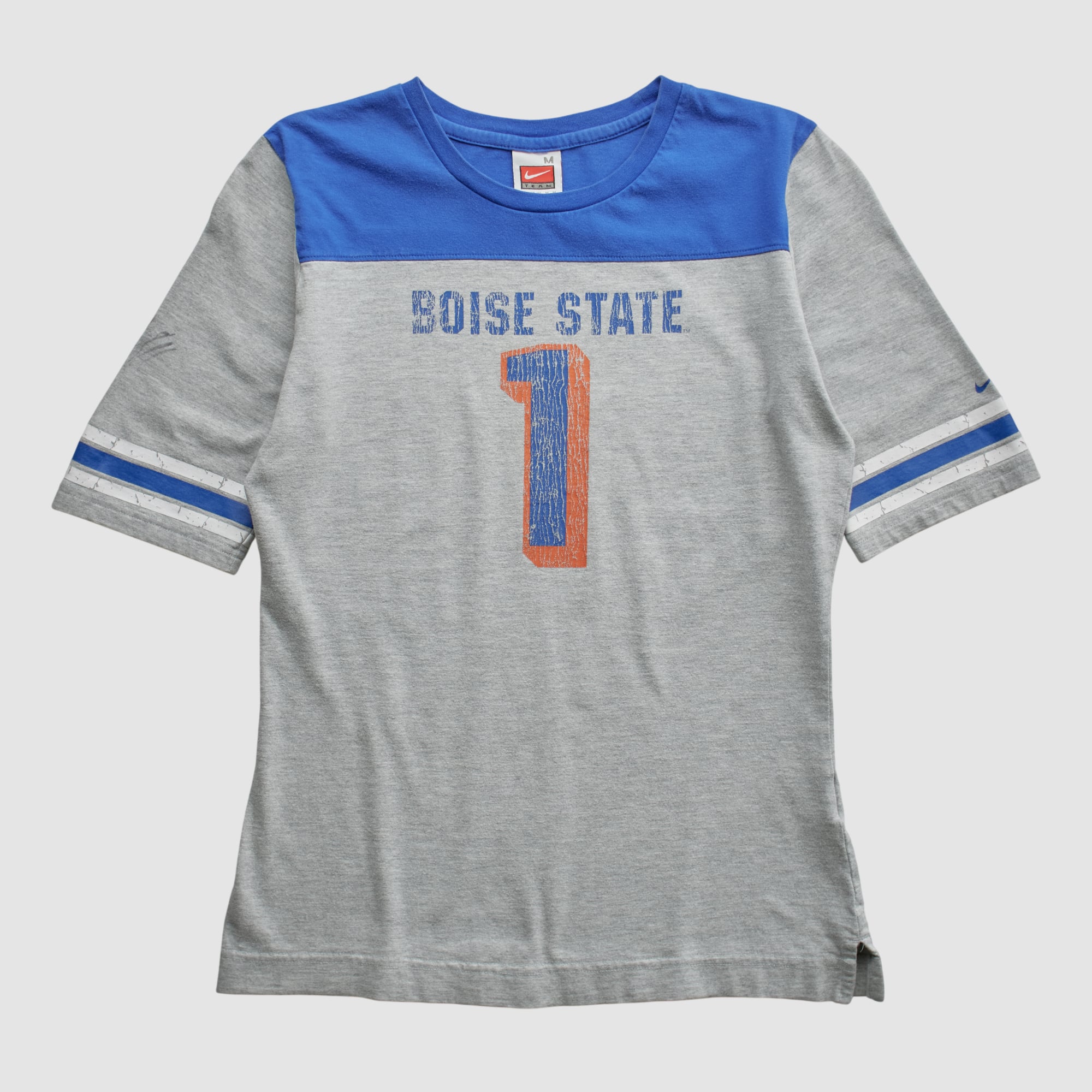 Boise State Broncos Nike 2000s T-shirt - Heather Gray - S by Fanatics Real Vintage