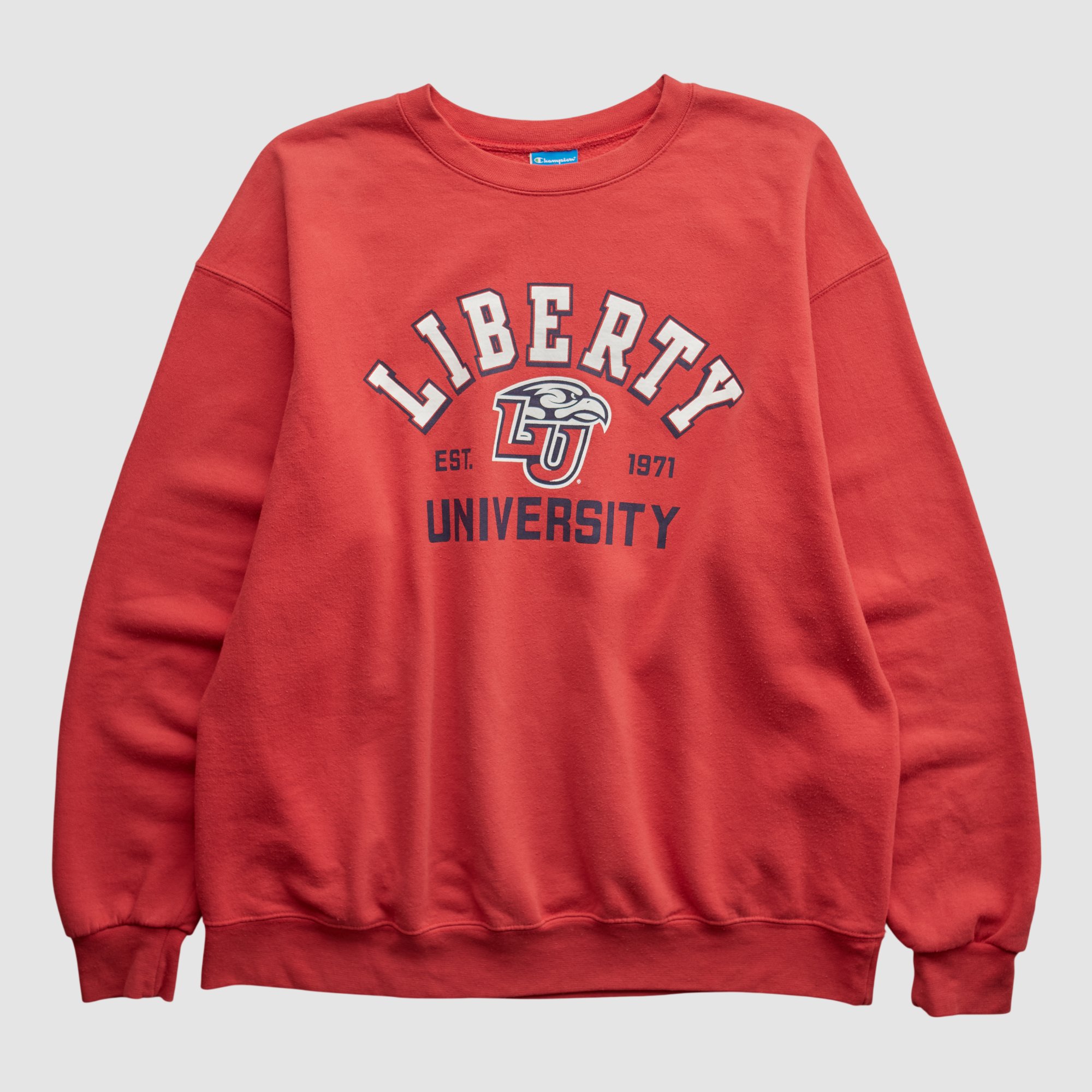 Liberty Flames Champion 2010s Pullover Sweatshirt - Red - XL by Fanatics Real Vintage
