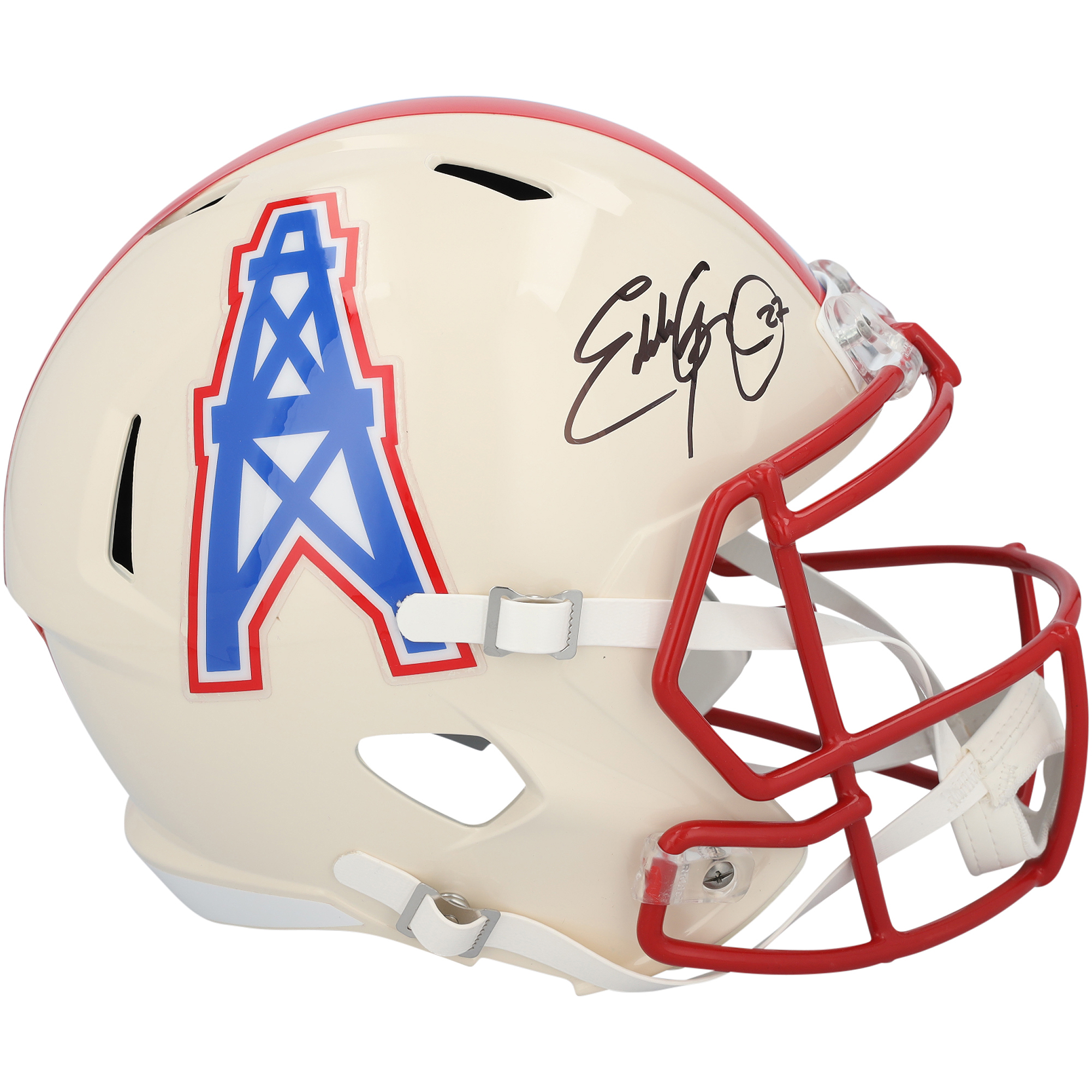 Eddie George Houston Oilers Autographed Riddell Retro Speed Replica Helmet