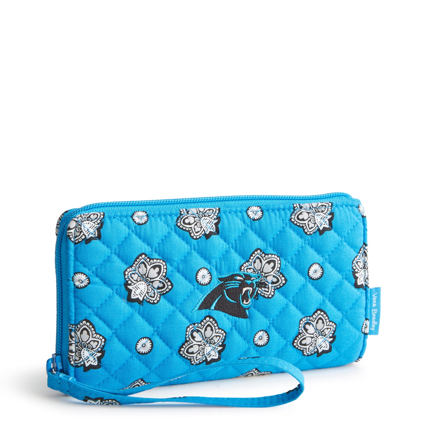 Women's Vera Bradley Carolina Panthers RFID Front-Zip Wristlet