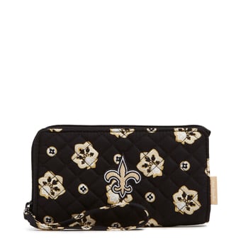 Women's Vera Bradley New Orleans Saints RFID Front-Zip Wristlet
