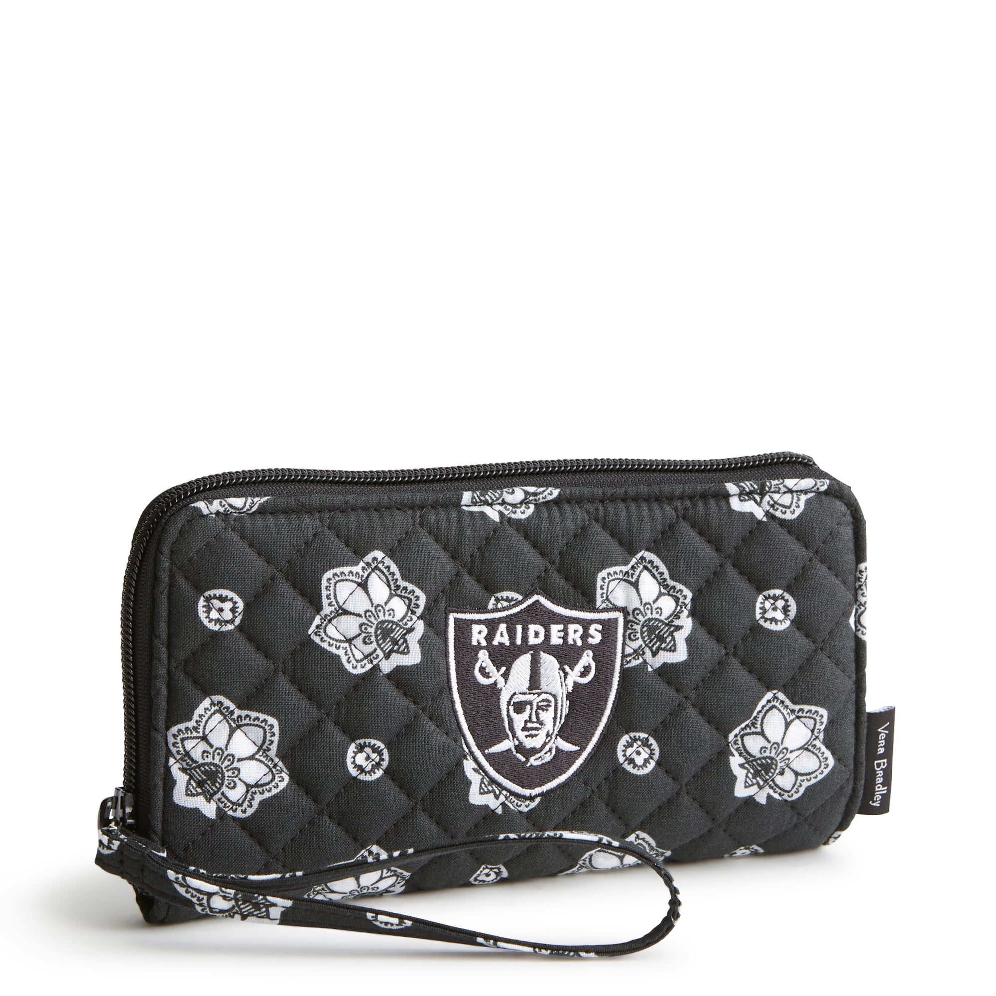 Women's Vera Bradley Las Vegas Raiders RFID Front-Zip Wristlet