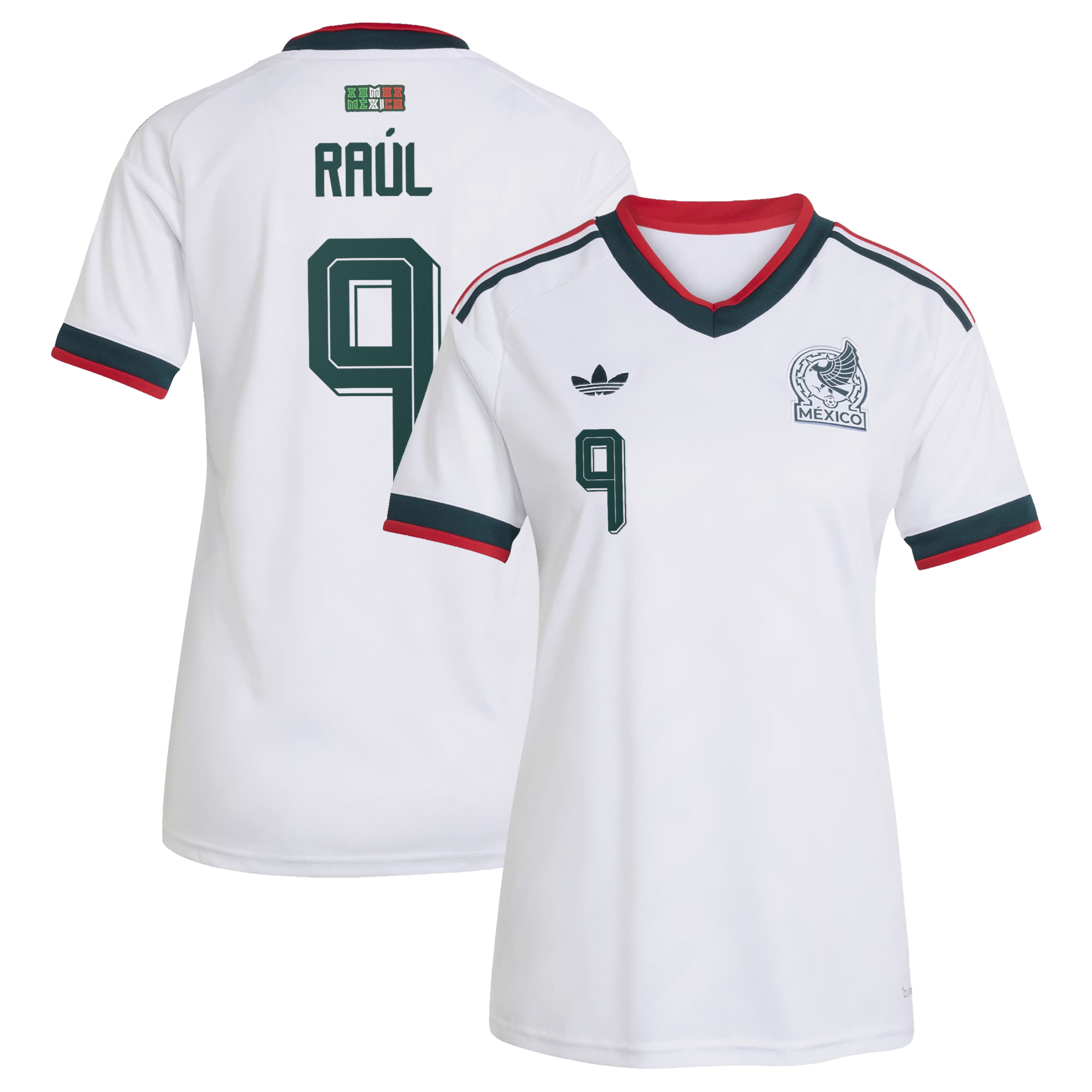 Women's adidas Raúl Jiménez White Mexico National Team 2026 Away Replica Jersey
