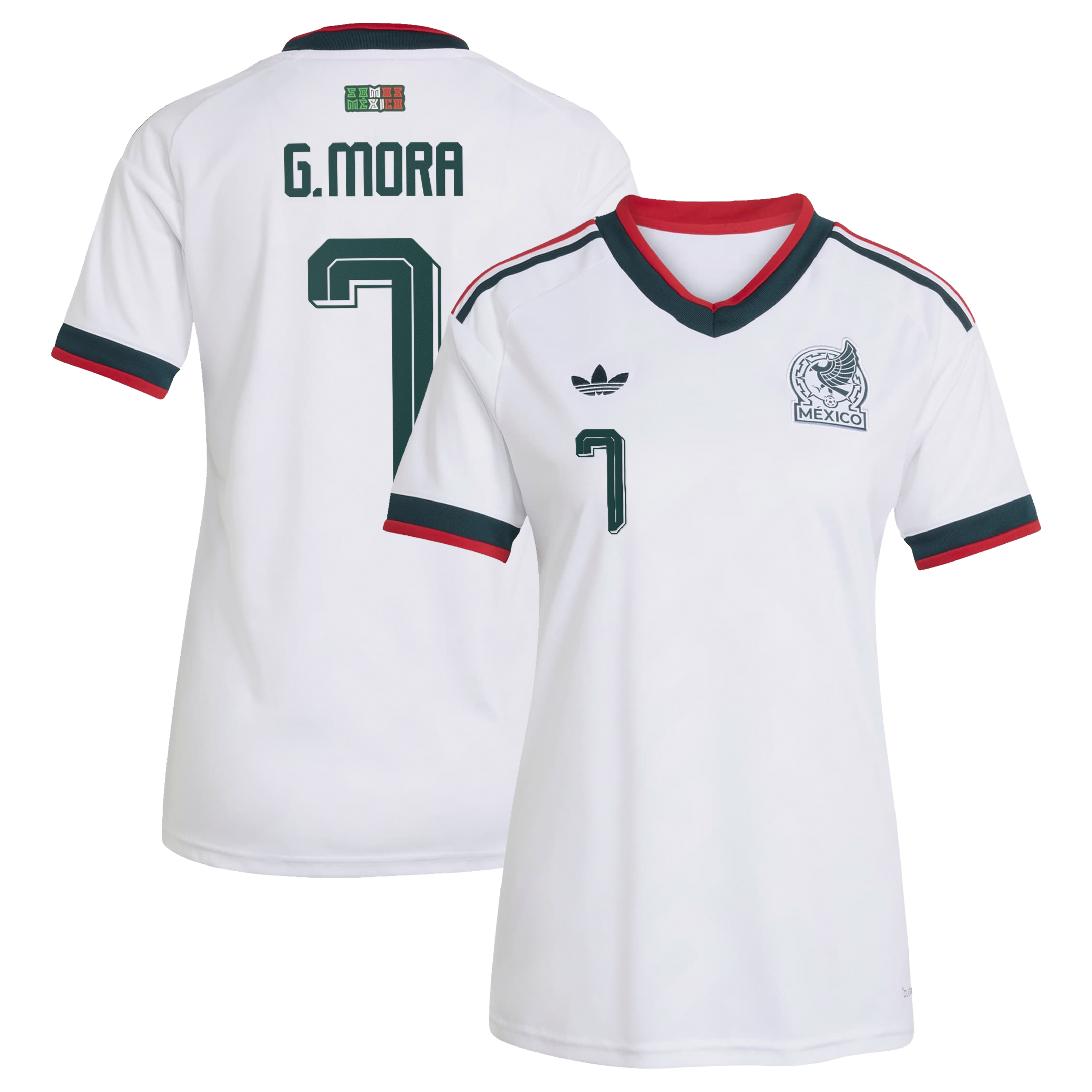 Women's adidas Gilberto Mora White Mexico National Team 2026 Away Replica Jersey