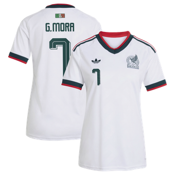 Women's adidas Gilberto Mora White Mexico National Team 2026 Away Replica Jersey