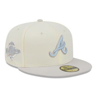 Men's New Era  Natural Atlanta Braves Crisp Equinox World Series 59FIFTY Fitted Hat