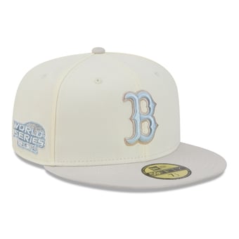 Men's New Era  Natural Boston Red Sox Crisp Equinox World Series 59FIFTY Fitted Hat