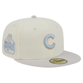 Men's New Era  Natural Chicago Cubs Crisp Equinox World Series 59FIFTY Fitted Hat
