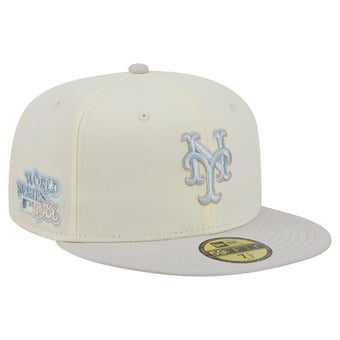 Men's New Era  Natural New York Mets Crisp Equinox World Series 59FIFTY Fitted Hat