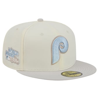 Men's New Era  Natural Philadelphia Phillies Crisp Equinox World Series 59FIFTY Fitted Hat