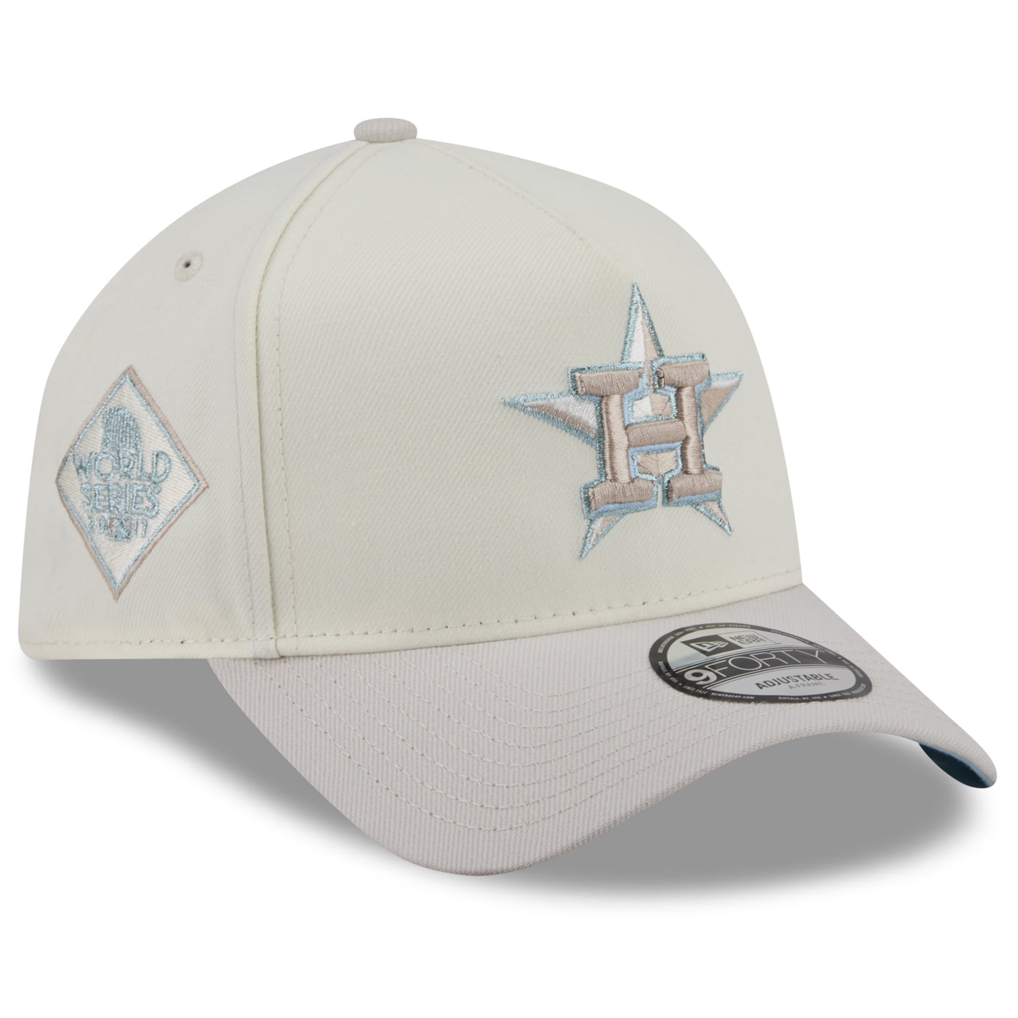 Men's New Era Natural Houston Astros Crisp Equinox World Series 9FORTY A-Frame Adjustable Hat