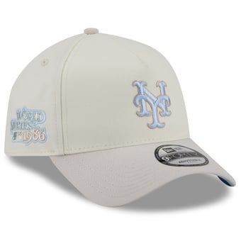 Men's New Era Natural New York Mets Crisp Equinox World Series 9FORTY A-Frame Adjustable Hat