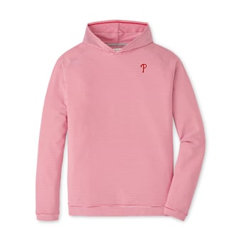 Men's Peter Millar Red Philadelphia Phillies Pine Sugar Stripe Performance Hoodie