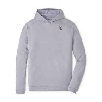 Men's Peter Millar Gray San Diego Padres Pine Sugar Stripe Performance Hoodie