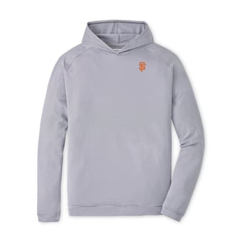 Men's Peter Millar Gray San Francisco Giants Pine Sugar Stripe Performance Hoodie