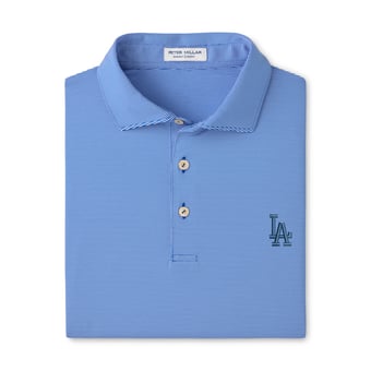 Men's Peter Millar Royal Los Angeles Dodgers Jubilee Stripe Polo