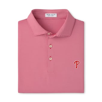 Men's Peter Millar Red Philadelphia Phillies Jubilee Stripe Polo