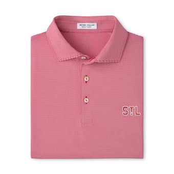 Men's Peter Millar Red St. Louis Cardinals Jubilee Stripe Stretch Jersey Polo