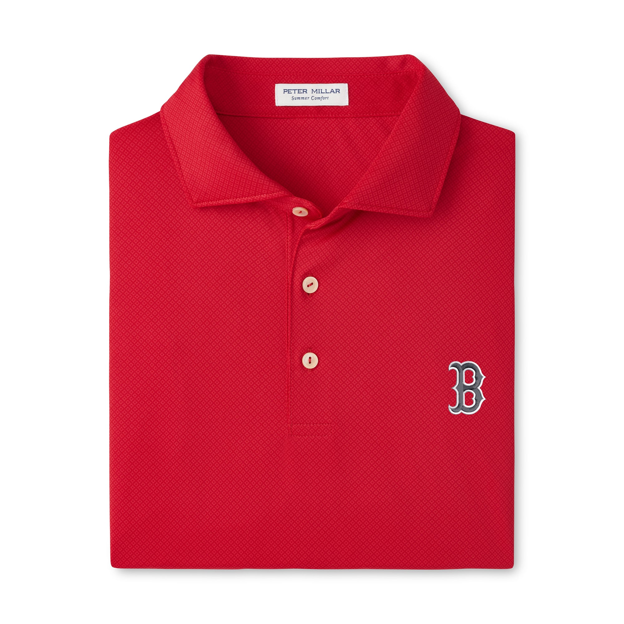Men's Peter Millar Red Boston Red Sox Hugo Performance Jersey Polo