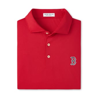 Men's Peter Millar Red Boston Red Sox Hugo Performance Jersey Polo