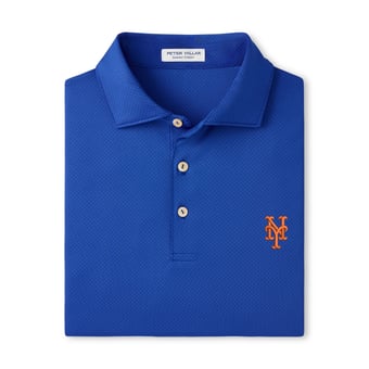Men's Peter Millar Royal New York Mets Hugo Performance Jersey Polo