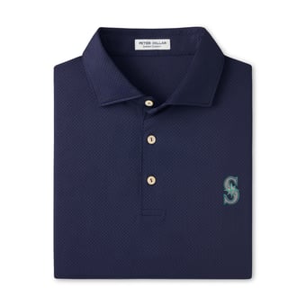 Men's Peter Millar Navy Seattle Mariners Hugo Performance Jersey Polo