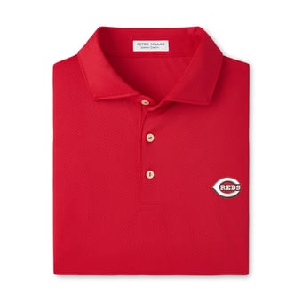 Men's Peter Millar Red Cincinnati Reds Hugo Performance Jersey Polo