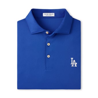 Men's Peter Millar Royal Los Angeles Dodgers Hugo Performance Jersey Polo